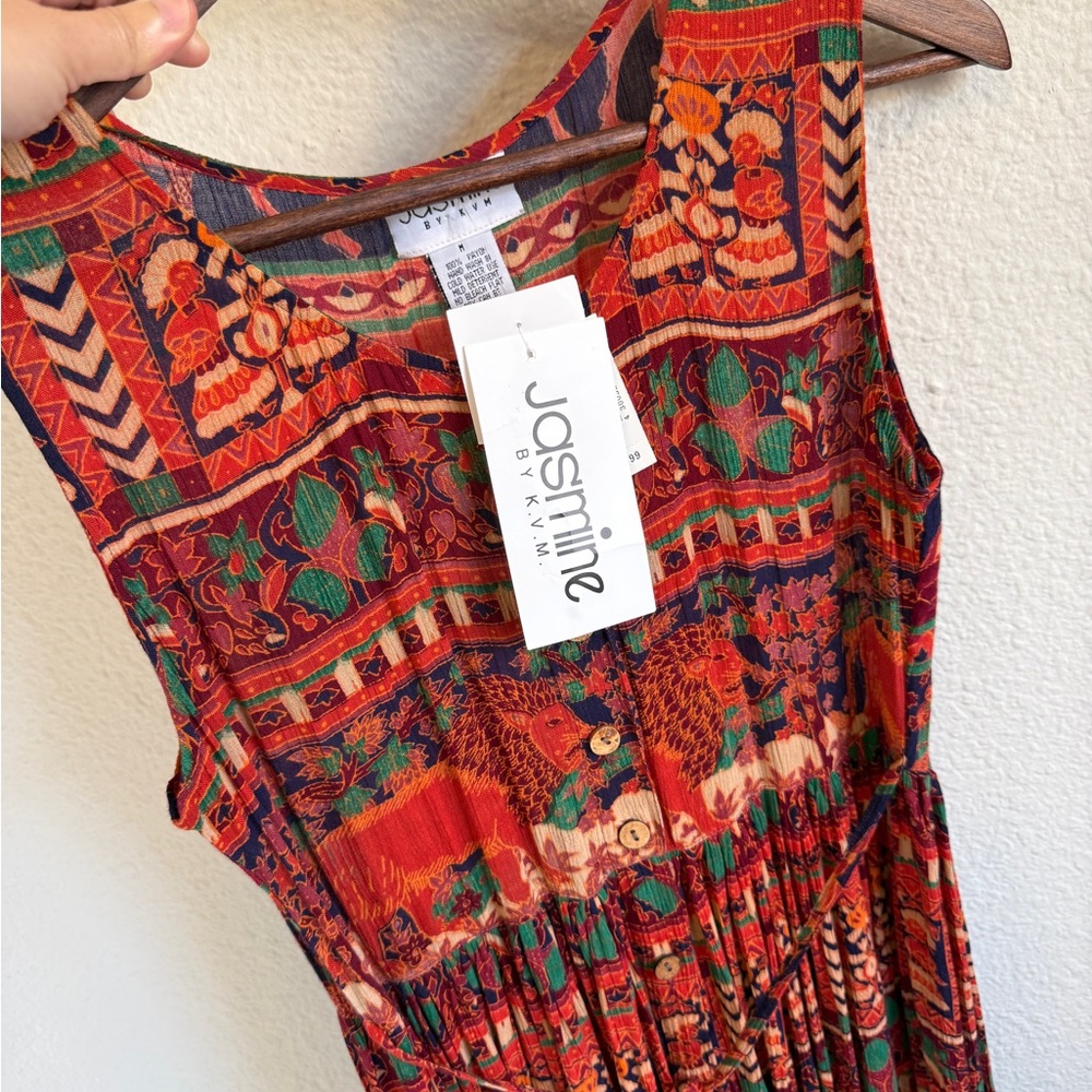 Jasmine by K.V.M Boho Elephant Maxi Dress-Size M-NWT - Picture 9 of 9